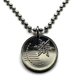 2012 Malaysia 10 Sen coin pendant Malay Mah Meri tribe plant weaving pattern hibiscus flower Kuala Lumpur Klang Valley Merdeka Square Bukit Bintang Istana Negara Petaling Jaya Bukit Nanas Damansara Mont Kiara Sri Hartamas Taman n003862