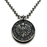 1948 Austria Osterreich 10 Groschen coin pendant Austrian eagle Vienna Habsburg shield Salzburg Graz Innsbruck Carinthia Styria Klagenfurt Villach Sankt Pölten Linz Tyrol Wels Dornbirn Wiener n000436
