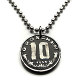 1948 Austria Osterreich 10 Groschen coin pendant Austrian eagle Vienna Habsburg shield Salzburg Graz Innsbruck Carinthia Styria Klagenfurt Villach Sankt Pölten Linz Tyrol Wels Dornbirn Wiener n000436