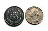 1944 Romania 20 Lei coin pendant necklace World War 2 era Romanian crown Bucharest Iasi Cluj-Napoca Timisoara Constanța Galati Wallachia Moldavia Transylvania Bran Castle Dracula's Castle Brasov Sibiu Craiova Dobrogea Peles Roman Dacia Vlachs n002839