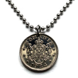 1924 Romania 1 Leu coin pendant Romanian lions eagle crown Bucharest Cluj-Napoca Iasi Constanta Wallachia Moldavia Timisoara Transylvania Bran Vlad Dracula's Castle Sibiu Brasov Peles Castle Roman Dacia Michael the Brave Vlachs Craiova Galati n000479