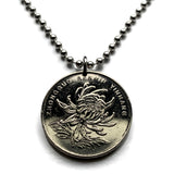 2003 China 1 Yuan coin pendant Chrysanthemum blossom mums Kaifeng chrysanths flower Double Ninth Festival Ju-Xian asian n002136
