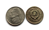 1985 Yugoslavia Jugoslavija 1 Dinar coin pendant necklace jewelry Serbia Croatia Belgrade Bosnia Herzegovina Slovenia Srbija Balkans South Slavic n001368