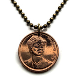 1988 Greece Hellas 2 Drachm coin pendant Greek heroine Manto Mavrogenous Hellenic 1821 Greek War of Independence Athens Crete Sparta n000503