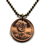 1988 Greece Hellas 2 Drachm coin pendant Greek heroine Manto Mavrogenous Hellenic 1821 Greek War of Independence Athens Crete Sparta n000503