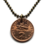 1988 Greece Hellas 2 Drachm coin pendant Greek heroine Manto Mavrogenous Hellenic 1821 Greek War of Independence Athens Crete Sparta n000503