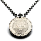 2000 Romania 1000 Lei coin pendant Romanian golden eagle Bucharest Orthodox cross Balkans Moldavia Wallachia Constantin Brancoveanu n002732