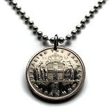 1957 Greece Hellas 1 Drachma coin pendant Greek white cross Heracles Athens Crete Macedonia Sparta Volos Peloponnese Pella Thebes n000377
