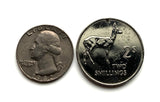 1966 Zambia 2 Shillings coin pendant African Bohor Reedbuck antelope Kenneth Kaunda Lusaka Bemba Kasama Solwezi Mansa Tonga Bantu n003913