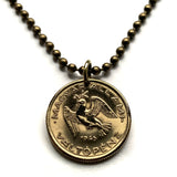 1946 Hungary 10 Filler coin pendant Hungarian peace dove Magyar Budapest bird pigeon River Danube Gellért Hill Magyarország Pest n000736