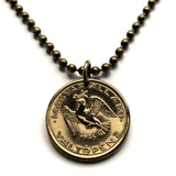 1946 Hungary 10 Filler coin pendant Hungarian peace dove Magyar Budapest bird pigeon River Danube Gellért Hill Magyarország Pest n000736