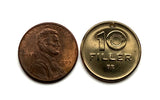 1946 Hungary 10 Filler coin pendant Hungarian peace dove Magyar Budapest bird pigeon River Danube Gellért Hill Magyarország Pest n000736