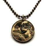 1955 Yugoslavia 10 Dinara coin pendant socialist republic Serbia Croatia Macedonia Slovenia Montenegro Bosnia & Herzegovina Kosovo Belgrade Sarajevo Zagreb Skopje Ljubljana Vojvodina Podgorica Split Sušak South Slavic Balkans n000172