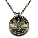1973 Greece Hellas 2 Drachmai coin pendant Hellenic Greek soldier phoenix Athens Thessaloniki Patras Larissa Sparta Heraklion Thebes n002021