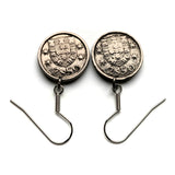 Portugal 2-1/2 Escudos coin earrings Portuguese caravela ship Quinas Lisbon Porto Braga Sintra Faro Coimbra Funchal Aveiro Guimarães Ponta Delgada Belém Ourique Mirandese Lagos Fatima e000088_B