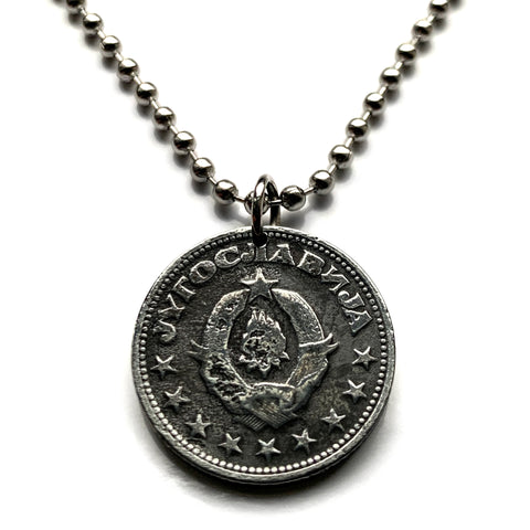 1945 Yugoslavia 2 Dinara coin pendant socialist state World War 2 era Serbia Croatia Belgrade Bosnia Herzegovina Slovenia Srbija Balkan South Slavic World War 2 era n001925