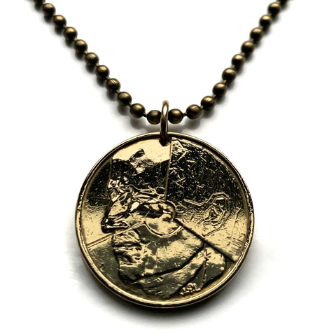 1944 Belgien 1 Franc Münze Anhänger Halskette Schmuck 2. Weltkrieg Nazi-deutsche Besatzung Belgischer Löwe Brüssel Brügge Antwerpen Gent Lüttich Limburg Bilstain Wallonien Namur Leuven Charleroi Mechelen Flandern Flämisch Deurne Ostende Dinant n001143