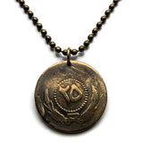 1934 Afghanistan 25 Pul coin pendant Kabul Nangarhar Balkh Ghazni Faryab Takhar Badakhshan Tajiks Puli Khumri Tajik shahada Islamic n003066