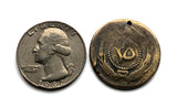 1934 Afghanistan 25 Pul coin pendant Kabul Nangarhar Balkh Ghazni Faryab Takhar Badakhshan Tajiks Puli Khumri Tajik shahada Islamic n003066