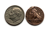 1902! Belgium 1 Centime coin pendant necklace Belgian lion Leopold First King of the Belgians Brussels Antwerp Bruges Ghent Liège Mons Flanders Flemish Hasselt Kortrijk Ostend Ypres Dinant Ardennes n001747