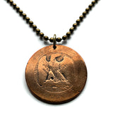 1854 France 5 Cents coin pendant French eagle Paris Lyon Marseille Lille Toulouse Bordeaux Nantes Strasbourg Montpellier Rennes Reims Avignon Le Havre Saint-Étienne Versailles Carcassonne Nice Brest Mont-Saint-Michel Tours Côte d'Azur Val de Loire n000869