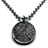1917 Deutschland Deutschland 5 Pfennig Münzanhänger Deutscher Adler Berlin Hamburg Düsseldorf Dortmund Essen Leipzig Bremen Dresden Sachsen 1. Weltkrieg n000283