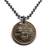 Moneda colgante de 20 kopeks de la URSS CCCP de 1932, Rusia comunista, Unión Soviética, Moscú, socialista, Sochi, Rossiya, Lenin, Stalin, Marx, martillo y hoz n.º 001132