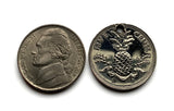 Bahamas Island 5 Cent coin pendant necklace jewelry Bahamian pineapple Nassau vacation Andros Exuma & Cays Junkanoo Rose Island Beach Rum Cay Paradise Island Pineapple Fest Gregory Town Blue Lagoon Island Lucayan n000116