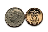 Norway Norge Noreg Norsk 1 Ore coin pendant necklace jewelry cute Norwegian squirrel nut acorn initial O V Oslo Bergen Stavanger Sandnes Nynorsk Bokmal Trondheim Drammen Kristiansand Alesund Bærum Scandinavia Nordic Vikings n000104