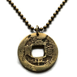 antique! 1742 Korea 1 Mun cash coin pendant Yeopjeon Sangpyeong Tongbo Joseon Yi Dynasty Hun Hangul Hanja Goguryeo Baekje Seoul n002173
