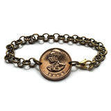 1944 Ethiopia 10 Santeem coin bracelet Lion of Judah Haile Selassie Rasta Jewish tribe Gondar Mek'ele Oromia Zion Jamaica Axum WWII b000031