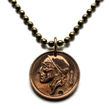1954 Belgium Belgie 20 Centimes coin pendant The Miner Constantin Meunier Belgian painter sculptor modern art Etterbeek Brussels Antwerp Mons Bruges Ghent Liege Limbourg Namur Leuven Charleroi n000187