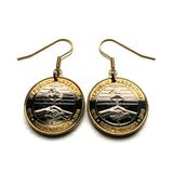 2016 Argentina 2 Pesos coin earrings Sol de Mayo Río de la Plata Buenos Aires Tucumán Salta San Juan Entre Ríos Puerto Madero Quilmes e000690