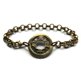 antique! 1742 Korea 1 Mun cash coin bracelet jewelry Yeopjeon Sangpyeong Tongbo Joseon Yi Dynasty Seoul Busan Incheon Daegu Daejeon Hangul Hanja Joseon Kingdom Goguryeo Baekje Silla Jeju Ho b000178