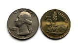 1979 Lesotho 5 Lisente coin pendant pine tree Moshoeshoe II Maseru Maloti Mountains Sotho people South Africa Berea Leribe Mafeteng n003595