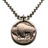USA 5 Cents Buffalo Nickel coin pendant Black Diamond Bisson Native American Chief Iron Tail Oglala Sioux Lakota Big Tree Kiowa n003921