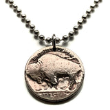 USA 5 Cents Buffalo Nickel coin pendant Black Diamond Bisson Native American Chief Iron Tail Oglala Sioux Lakota Big Tree Kiowa n003921