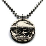 USA 5 Cents Buffalo Nickel coin pendant Black Diamond Bisson Native American Chief Iron Tail Oglala Sioux Lakota Big Tree Kiowa n003921