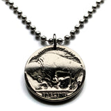 USA 5 Cents Buffalo Nickel coin pendant Black Diamond Bisson Native American Chief Iron Tail Oglala Sioux Lakota Big Tree Kiowa n003921