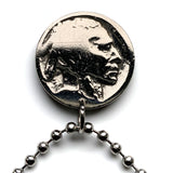 USA 5 Cents Buffalo Nickel coin pendant Black Diamond Bisson Native American Chief Iron Tail Oglala Sioux Lakota Big Tree Kiowa n003921