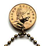 1969 Mexiko 5 Centavos Münze Anhänger Halskette Schmuck Mexikanischer Adler Ecatepec Guadalajara Puebla Juárez Tijuana León Monterrey Acapulco Yucatán Cancún Cuernavaca Oaxaca Jalisco Zapopan Toluca Azteca Chihuahua n000463