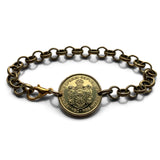 2014 Serbia Srbija Srpski 1 Dinar coin bracelet Serbian cross double-headed eagle Belgrade Novi Sad Nis Kragujevac Subotica Pancevo b000180