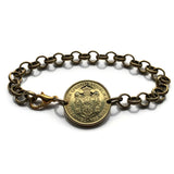 2014 Serbia Srbija Srpski 1 Dinar coin bracelet Serbian cross double-headed eagle Belgrade Novi Sad Nis Kragujevac Subotica Pancevo b000180