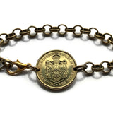 2014 Serbia Srbija Srpski 1 Dinar coin bracelet Serbian cross double-headed eagle Belgrade Novi Sad Nis Kragujevac Subotica Pancevo b000180