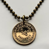 Litchfield City, Illinois 1/4 cent sales tax token coin pendant necklace American USA IRS Chicago vintage relic souvenir repurposed n002112