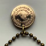 Litchfield City, Illinois 1/4 cent sales tax token coin pendant necklace American USA IRS Chicago vintage relic souvenir repurposed n002112