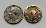 Litchfield City, Illinois 1/4 cent sales tax token coin pendant necklace American USA IRS Chicago vintage relic souvenir repurposed n002112