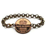 1965 Sweden Sverige 5 Ore coin bracelet jewelry Swedish crown Tre Kroner Swedes Stockholm Gothenburg Malmo Uppsala Linkoping Orebro Vasteras Scania Scandinavia Vikings Gotaland Norsemen b000183