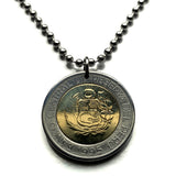 2008 Peru 5 Soles coin pendant escudo Peruano Lima Arequipa Trujillo Chiclayo Piura Huancayo Cusco llama Inca Nazca Lines condor Ica n003512