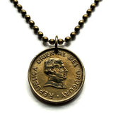 1994 Uruguay 1 Peso coin pendant Jose Gervasio Artigas Montevideo Salto Ciudad de la Costa Paysandú Las Piedras Rivera Maldonado n003937